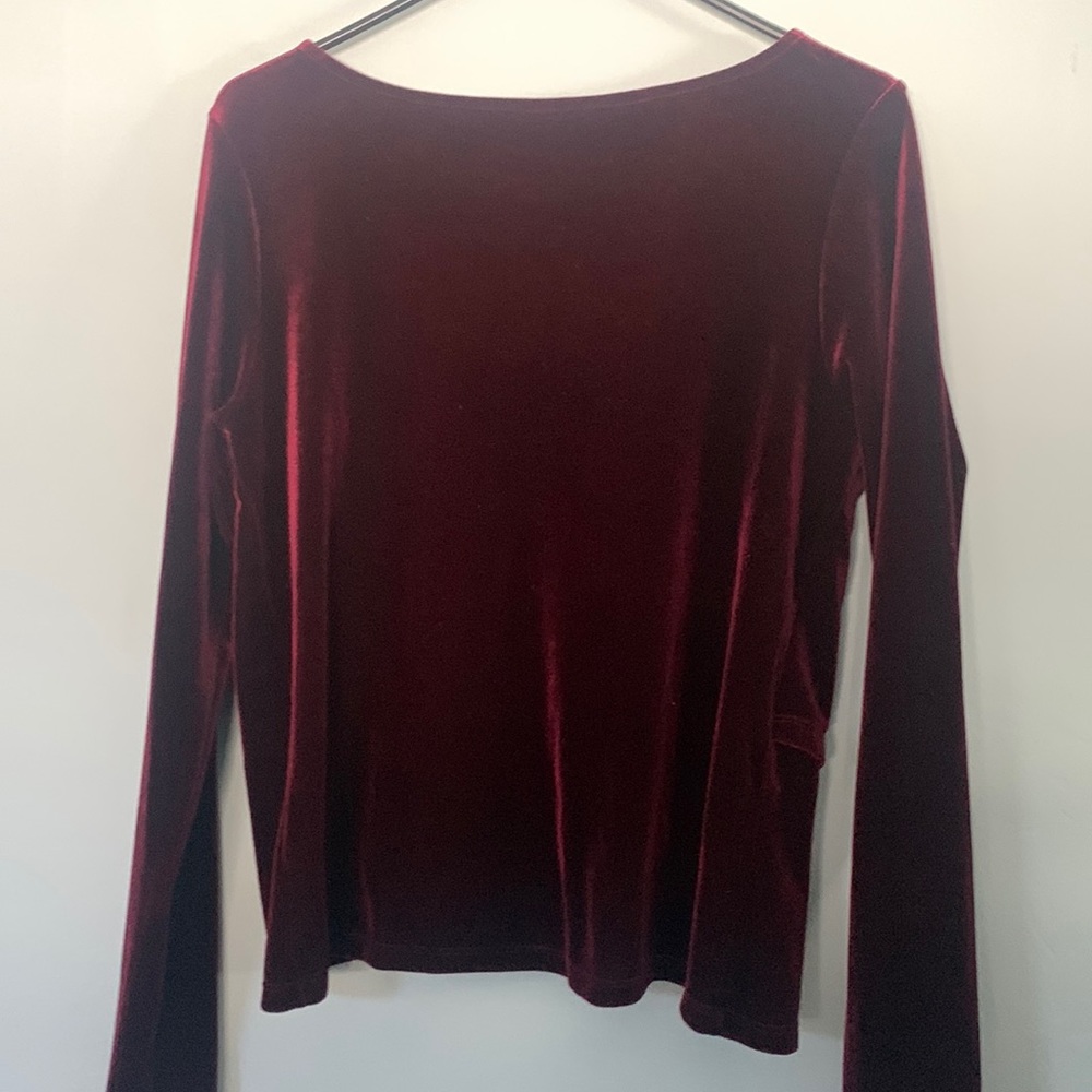 Large Burgundy Long Sleeve Blouse